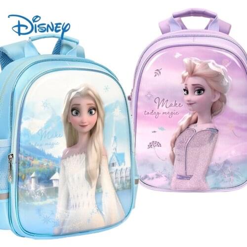 New Disney Frozen Kids School Bag Cute Anime Figure Princess Elsa Bag Primary School Student Orthopedic Backpack Gifts for Girls
