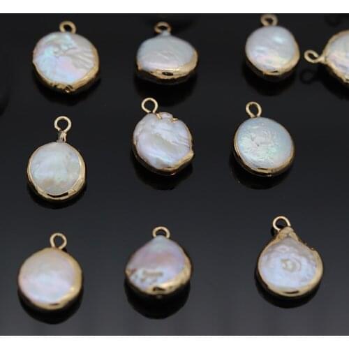 Natural Freshwater Pearl Pendant Oblate DIY For Making Bracelets Necklaces And Other Accessories Package Sale 10x18-12x20mm