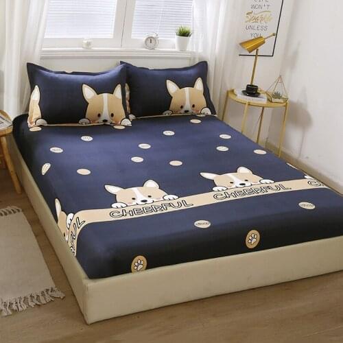 Hot Sale Soft Fitted Sheet with Elastic Band Solid Bed Sheet Cover-Wrinkle,Fade,Stain and Abrasion Resistant Sheets 1pc