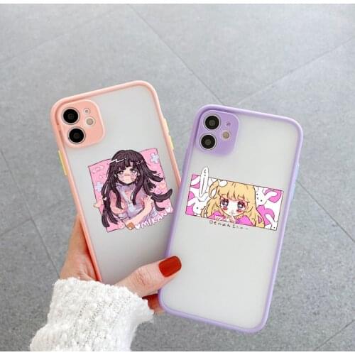 ZUIDID Japan Anime Girl Clear Phone Case For iPhone 11 12 Pro XS MAX XR 7 SE 2020 8 Plus Cartoon Hrad PC Cover Matte Coque Shell