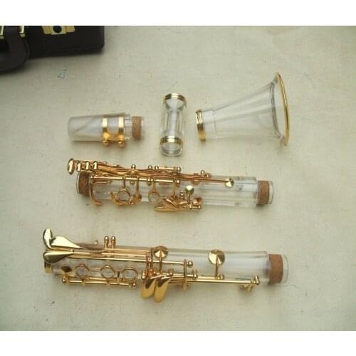 Clear clarinet kit Bb key real gold plated parts new