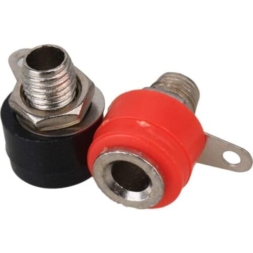 10pcs 4mm Banana Panel Socket Test Probe Binding Post Nut Plug Jack Connector