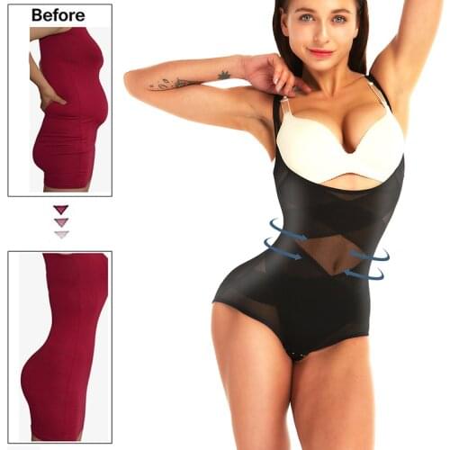 RichkedaStore New2021 Waist Trainer Body Shaper Women Slimming Underwear Bodysuit Pulling Corset Tummy Shaper Butt Lifter Ladies