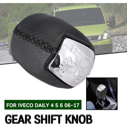Gear Shift Knob Car 5/6 Speed Manual Gear Lever Shifter Gaitor For Iveco Daily 4 IV 5 V 6 VI 2006 2007 2008 2009 2010 2011-2017