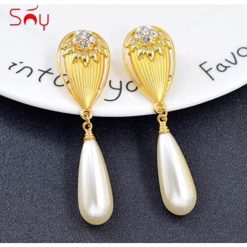 Sunny Jewelry Big Earrings For Women Long Drop Dangle Earrings Vintage Jewelry Findings For Wedding Party Hot Selling Earrings
