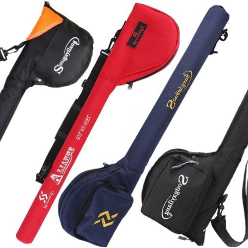 Sougayilang 75cm Fishing Rod Bag Portable Rod Reel Storage Tubes Cases Waterproof Fly Fishing Rod Large Capacity Shoulder Bag
