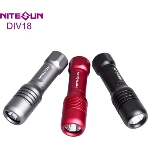 Diving Light NITESUN DIV18 Max 630 lumens 200m Underwater IPX-8 Waterproof torch flashlight by 14500 battery