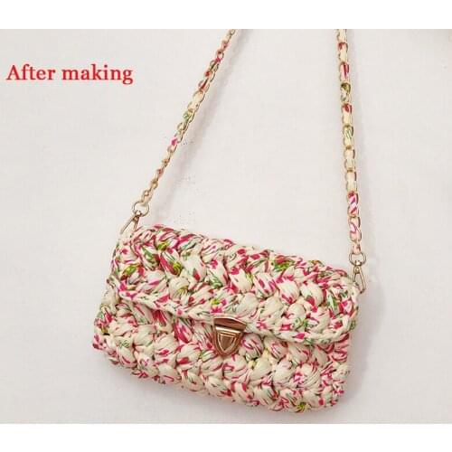 Woven Handbags Cloth Line Yarn Hook Bag Hand Knitted Crochet Tools Shoulder Bag Accessories