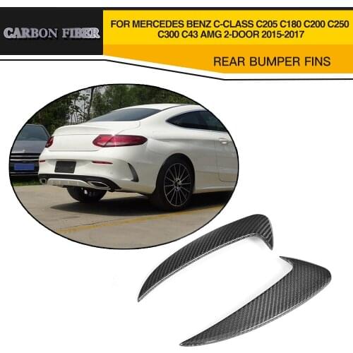 Carbon Fiber Auto Rear Bumper Vents Exterior Trims for Mercedes Benz C Class W205 C200 C300 C43 AMG 2 Door 15-17 Not fit for C63