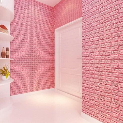 10Colors Wall Art Waterproof Imitation Brick 3D Wall Stickers Self-adhesive Wallpaper Living Room