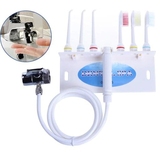 Water Dental Flosser Faucet Oral Irrigator Water Jet Floss Dental Irrigator Dental Pick Oral Irrigation Teeth Cleaning Machine