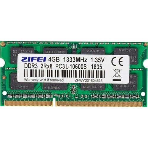ZIFEI DDR3 & DDR3L laptop ram 4GB 1600MHZ 1333MHZ 1066MHZ original chip 204Pin DIMM laptop memory