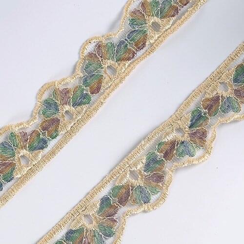 2Yards 38mm Wide Embroidery Lace For Underwear Clothing Material Handmade DIY Craft Sewing Accessories