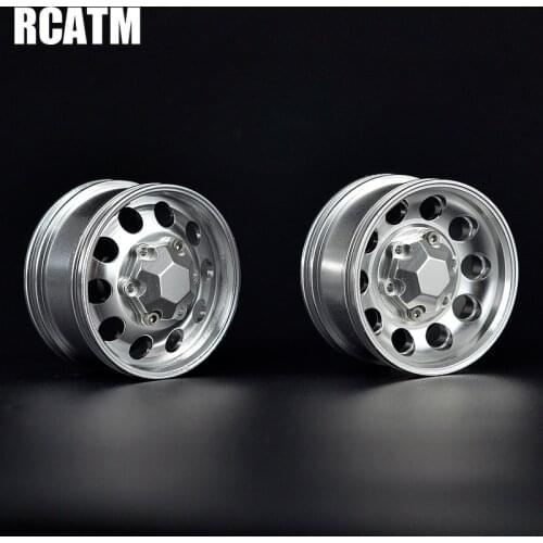 2pcs CNC Front&Rear Metal Alloy Width 25mm Wheel Rim for 1/14 Tamiya RC Truck Car SCANIA R470 R620 FH12 ACTROS