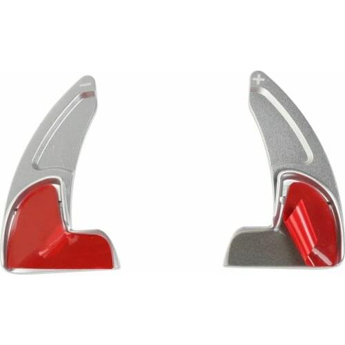 2Pcs Steering Wheel Shift Paddle Cover Extended Shifter Trim for Dodge Charger 2015 up red