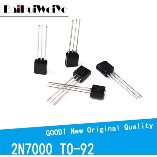 20pcs/lot 2n7000 TO92 Small Signal MOSFET Transistor 60 Volts N-channel 0.3A 60V TO-92 New Original Good Quality Chipset