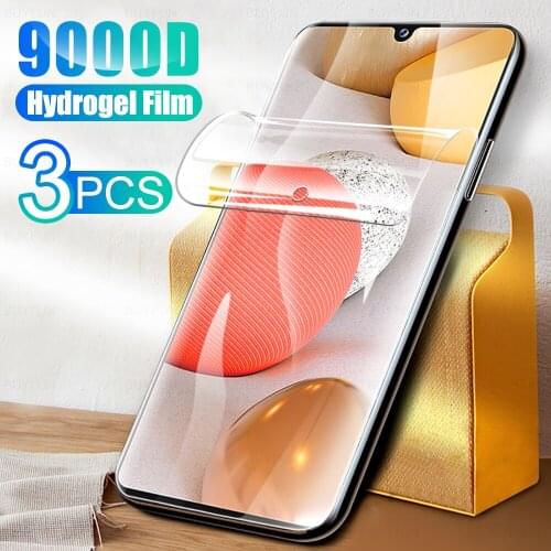 3PCS Full Cover Hydrogel Film For Samsung Galaxy A42 5G Phone Film Screen Protection For Sansung SamsungA42 A 42 6.6" Not Glass