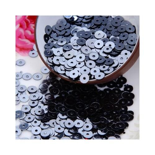 60g/lot 6mm Flat Round Sequins For Craft Bolsa DIY Garment DIY Accessories Grey Confetti Spangles