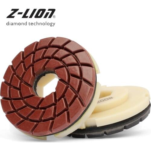 Z-LEAP 4" Snail Lock Edge Polishing Pad 1piece Diamond Grinding Disc Stone Marble Granite Edge Polishing Wheel