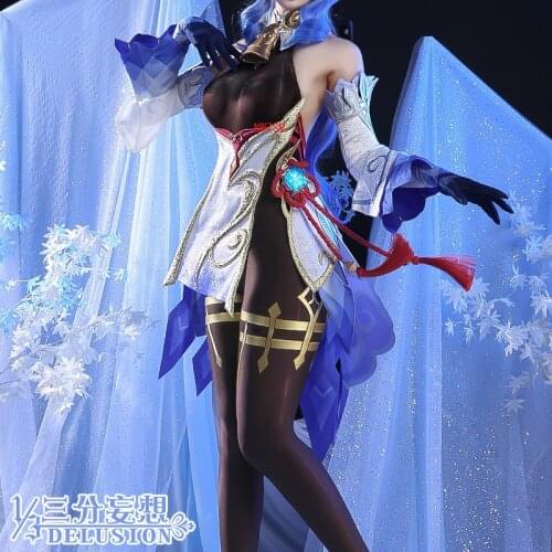 Anime Genshin Impact Ganyu Cosplay Costume Game Suit Dress Uniform Gan Yu Halloween Costume For Women Girls 2021 New