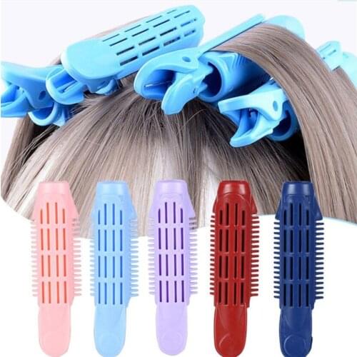 6PCS Hair Curler Clip Self Grip Volume Hair Curler Clip Naturally Fluffy Curly Hair Styling Carrying Hair Styling Rollers