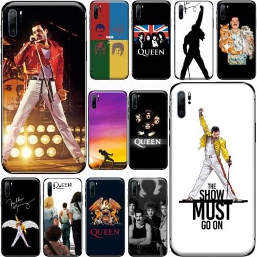 Rock singer Freddie Mercury Queen Phone Cases For Huawei honor Mate P 9 10 20 30 40 Pro 10i 7 8 a x Lite nova 5t Soft silicone