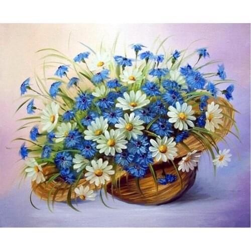 Floral 5d Diamond painting cross stitch square full diamond embroidery 3d Home Decor diamond mosaic Straw hat chrysanthemum