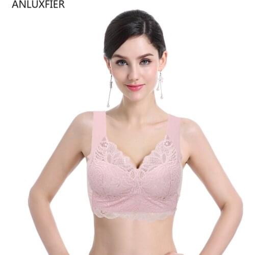 H9617 Women No Steel Ring Bra Sexy Comfortable Breathable Lace Vest-style Bras Top Lingerie Full Cup Light Thin Bra Underwear