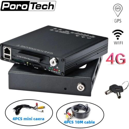 HDVR9804 Car DVR kit system 4CH AHD Mobile DVR with 4 mini cameras support GPS WIFI G-Sensor 4G Car Bus Vehicle DVR