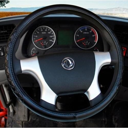 PU Leather Auto Steering Wheel Cover Bus Truck Car For Diameters 36 38 40 42 45 47 50 CM 3D Non-slip Wear-resistant Car Styling