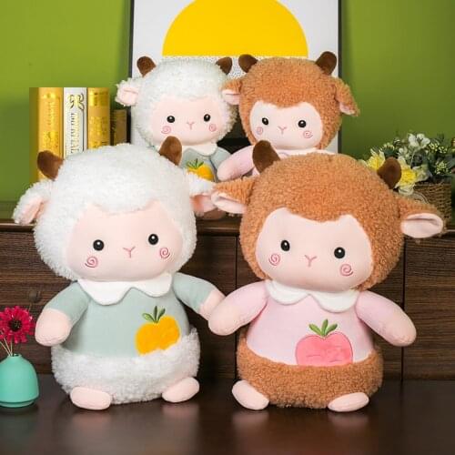 35/50CM Two Sizes Small Fat Sheep Plush Toy Cartoon Soft Stuffed Animal Sheep Doll Soft Pillow Childlren Birthday Christmas Gift