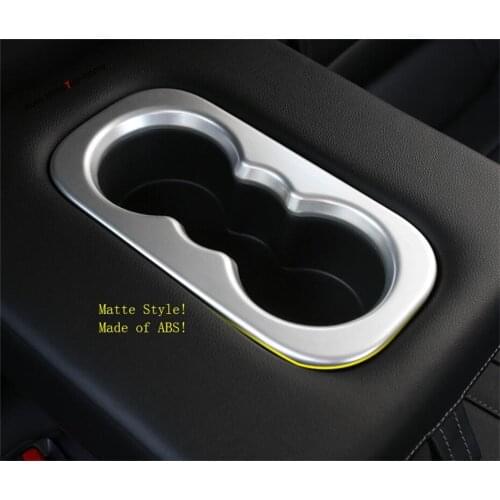 Yimaautotrims Matte Interior Refit Kit Fit For Renault Koleos 2017 2018 2019 2020 Rear Seat Water Cup Holder Frame Cover Trim