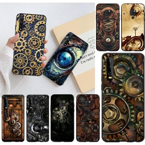 CUTEWANAN Steampunk Gear Mechanical Phone Case Capa for Huawei P40 P30 P20 lite Pro Mate 20 Pro P Smart 2019 prime