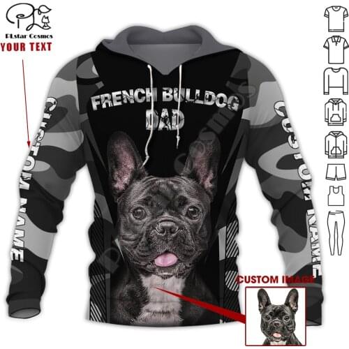 PLstar Cosmos Cute French Bulldog 3D Printed Animal Hoodies Sweatshirts Zip Hooded For Men And Women Casual Streetwear Style-F17