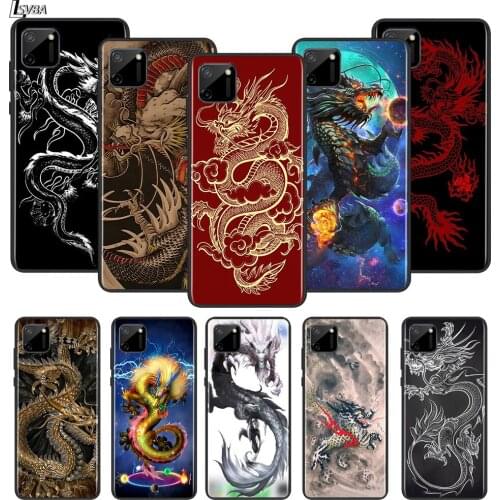 Mystic Dragon For OPPO Realme Narzo 20 C2/3/11/12/15/17 X2 X3 X7 XT X50 Q2i V3 V5 V15 Pro Black Silicone Soft Phone Case