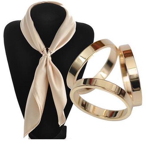 Fashion Simple Rose GoldCross Scarf Clip Metal Brooches Women Scarves Buckle Holder Shawls Jewelry Accessories