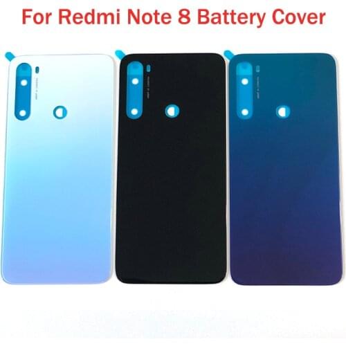 NEW For Xiaomi Redmi note 8 Back Battery Cover RedMi note8 Rear Glass Door Housing Case Replacement