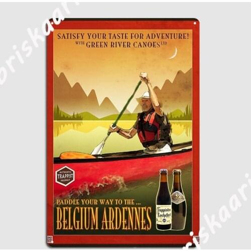 Canoeing And Trappist Beers Metal Plaque Poster Plaques Party Club Home Vintage Tin sign Poster