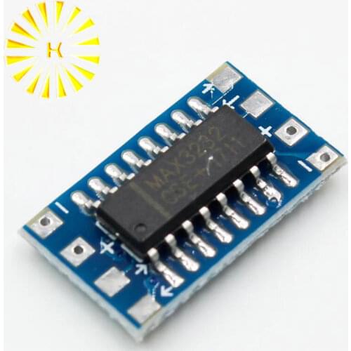 MCU Mini RS232 to TTL Converter Adapter Board Module MAX3232 3-5 V Development Serial Port for arduino DIY KIT Connector