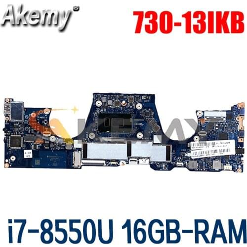 For Lenovo Yoga 730-13IKB laptop motherboard DLZP3 LA-F571P W/ CPU i7-8550U 16GB-RAM tested FRU 5B20Q95856 Mainboard