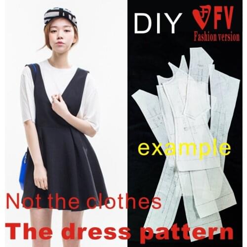 Dresses Sewing Pattern Template Cutting drawing Clothing DIY ((Not selling clothes)) BLQ- 185