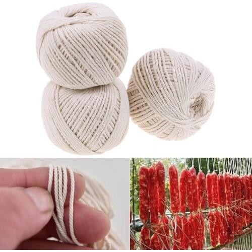 1Roll 70M Cooking Tools Butchers Cotton Twine Meat Prep Trussing Turkey Barbecue Strings Meat Sausage Tie Rope Cord