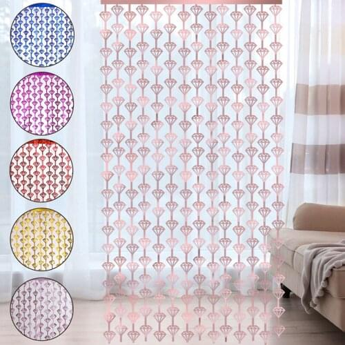 1Mx2M Bachelor Party Rain Silk Curtain Diamond Shaped Background Wall Layout Glitter Curtain Backdrop Wedding Party Decoration