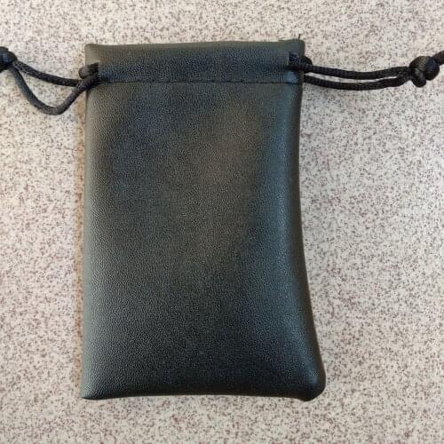 High quality small drawstring bag customized PU leather jewelry bag wholesale 7*9cm gift bag pouch for jewelry gift watch ring
