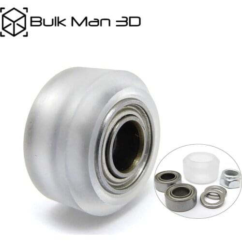 High Precision CNC Clear Polycarbonate Xtreme Mini V Wheel Assy for V-Slot Linear Rail,C-Beam Rail,3D printer parts