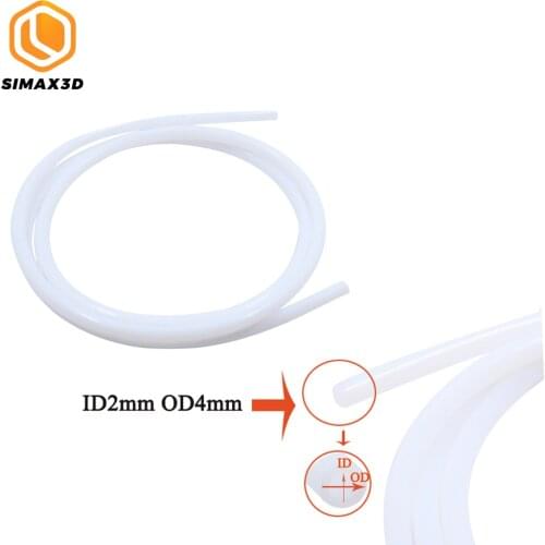 3D Printer Parts PTFE Tube Teflonto PiPe 2x4mm J-head Hotend RepRap Rostock Bowden Extruder for V6 V5 J-head 1.75mm Filament