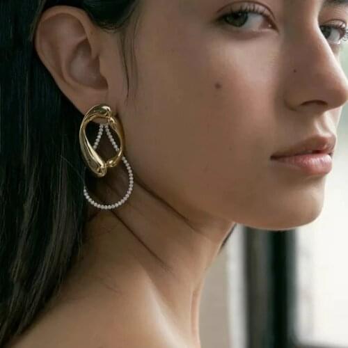 New Design CZ Stone Waterdrop Earrings for Women Hiphop Jewelry Vintage Metal Geometric Earring Female Brincos Statement Bijoux