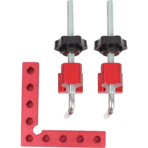 90 Degree Square Positioning Squares Woodworking Tool Right Angle Clamps 2pcs Auxiliary Aluminum Alloy L-Shaped Fixed Clip