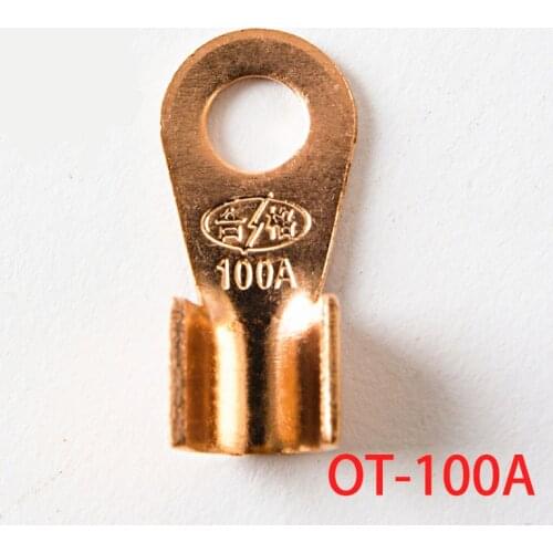 20Pcs 100A Copper Battery Cable Connector Terminal Crimping 10-25mm2 Wire