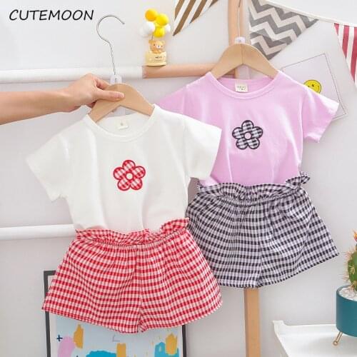2021 Childrens Clothes Set Baby Boys Summer Clothing Sets New Little Girl Casual Short-sleeved T-shirt Stripped Suit 1-5T